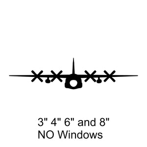 C-130 Hercules Decal, Window Decal, Air Force, Aircraft, C130 with fuel pods