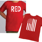 TODDLER - Children R.E.D. Remember Everyone Deployed Short Sleeve Shirt. - anthem-graphix