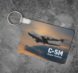 C5M Super Galaxy Double Sided Aluminum Keychain - USA - US Military - USAF