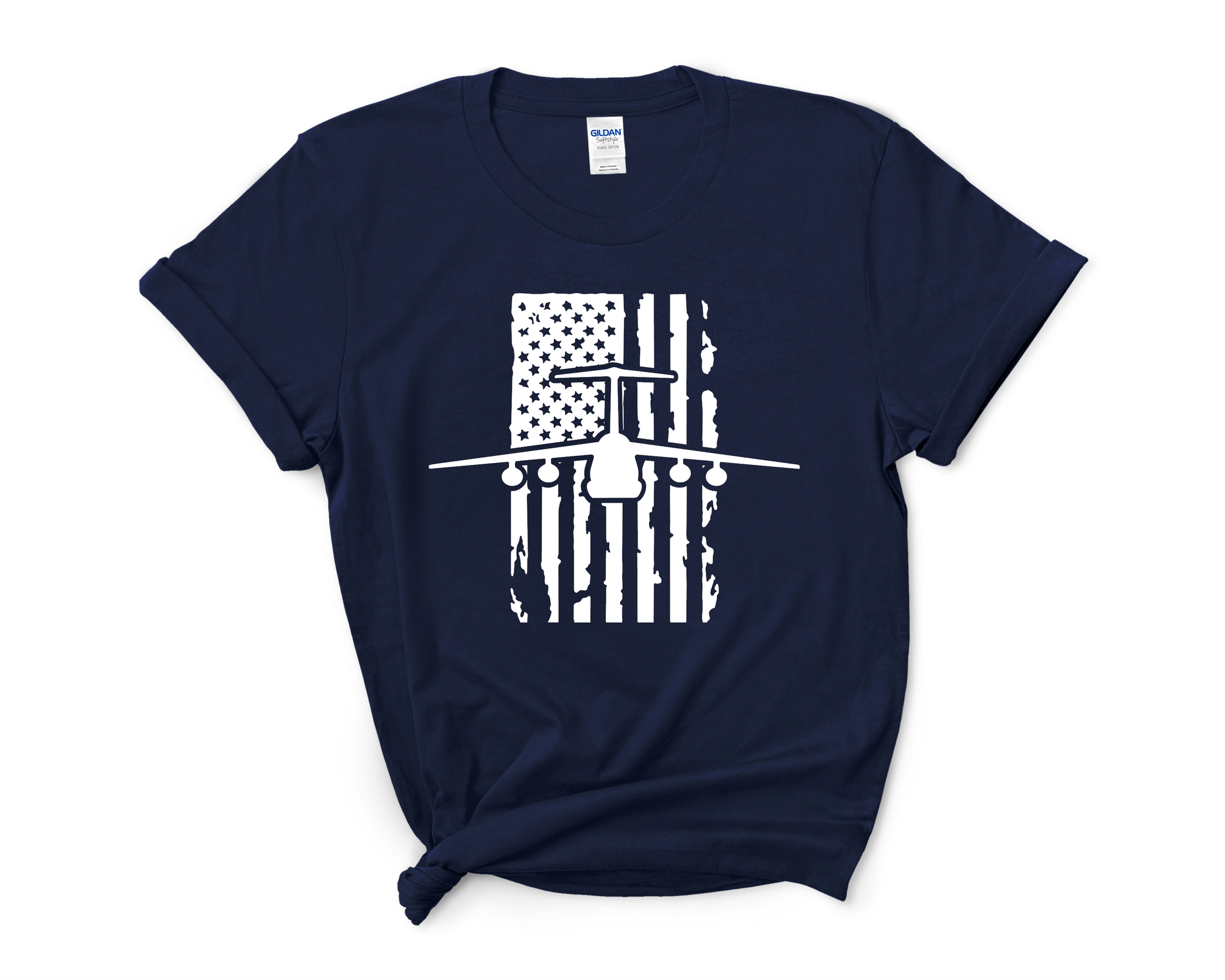 C-5 Airplane Distressed Flag T-Shirt C5 Galaxy cotton – Anthem Graphix