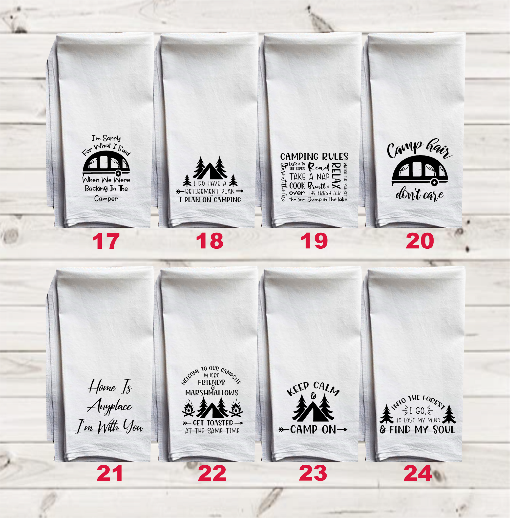 Camping Kitchen Towels Set of 4 Dish Towels Kitchen Hand Towels