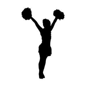 Cheerleader with pompoms - Cheerleading - Support your Cheer team - Anthem Graphix