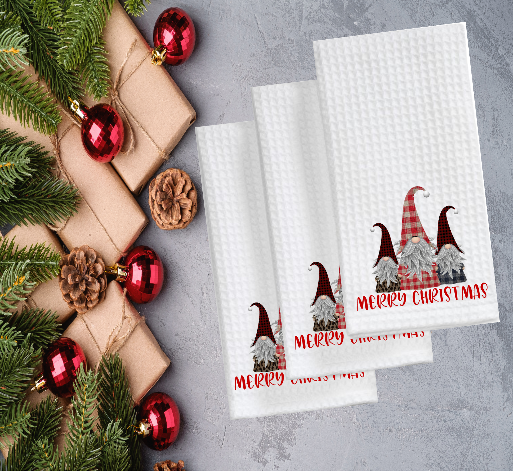  Christmas Hand Towels, Merry Christmas Kitchen Towels