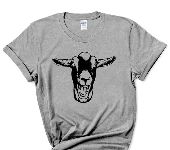 Goat face shirt, Farm life, Goat life, Mom of goats, pick from three (3) designs, many color choices