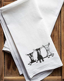 GOATS Flour Sack Towel SET B, Tea Towel, Dish Towel, Farm Kitchen Towel, Hand, Drying, Goat silhouette