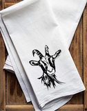GOATS Flour Sack Towel SET B, Tea Towel, Dish Towel, Farm Kitchen Towel, Hand, Drying, Goat silhouette