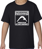 YOUTH - Funny Gymnastics Shirt - Warning could flip at any moment - anthem-graphix