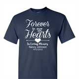 Memorial Shirt, Forever in Our Hearts Personalized Unisex T-shirt