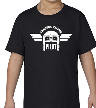 black Toddler Pilot in Training Shirt with Pilot Goggles and cap Design - anthem-graphix