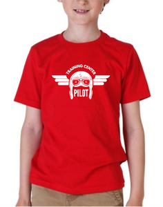 Youth Pilot in Training Shirt with Pilot Goggles and Cap design - anthem-graphix