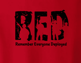 YOUTH - Rustic - Support Our Troops - Wear RED on Friday  - Remember Everyone Deployed - anthem-graphix